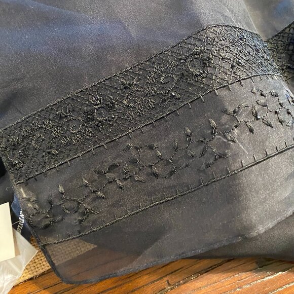 Ann Taylor 100% Silk Sheer Black Evening Wrap / Shawl – 66 Inches – NWT - Picture 4 of 10